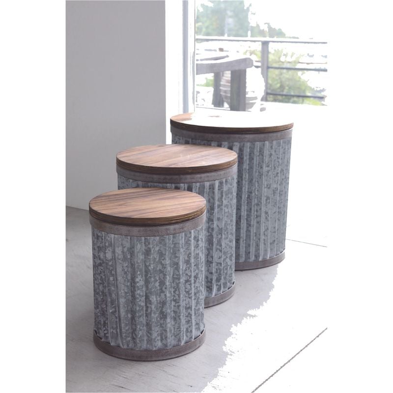 ウッデンカバー・ラウンドポット L (M,S)