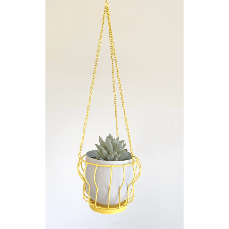 ワイヤーハングポット yellow