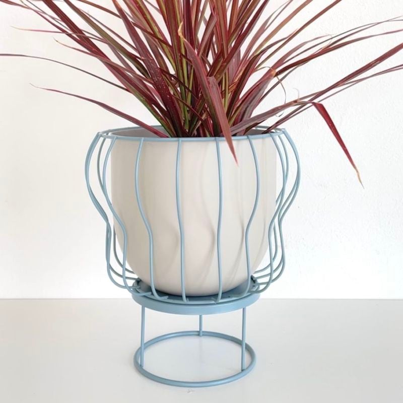 ワイヤー2WAYポット blue