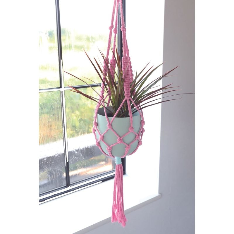 ステラマクラメ・ハングポット pink