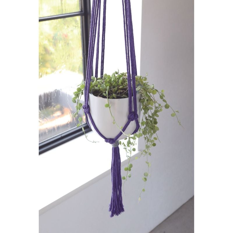 ステラマクラメ・ハングポット purple