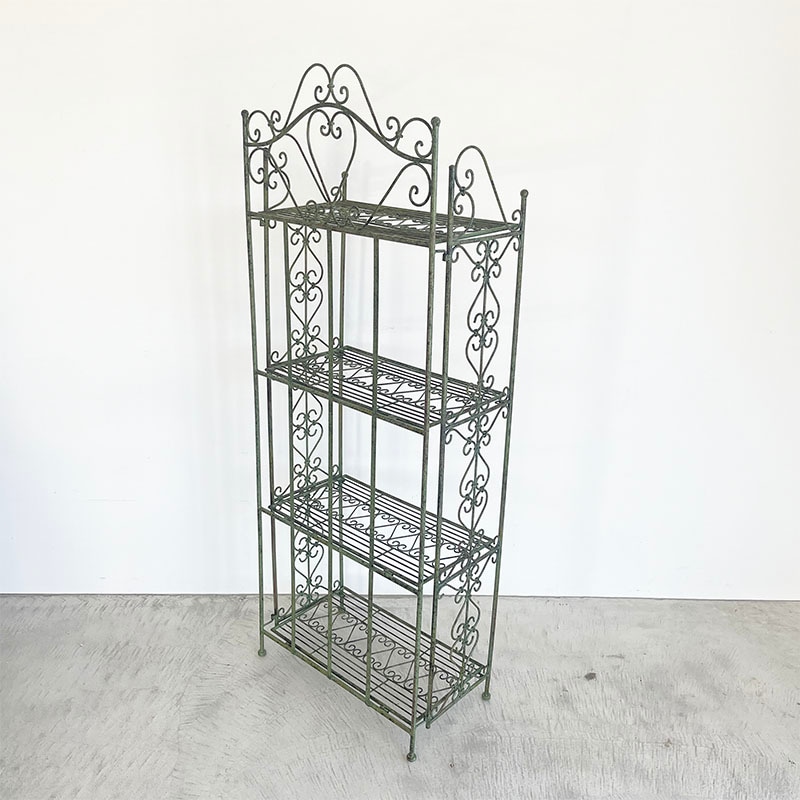 ミハス・フォーティアシェルフ/棚/白/アイアンと木製の4段シェルフ ミハス・フォーティアシェルフ/棚/白/アイアンと木製の4段