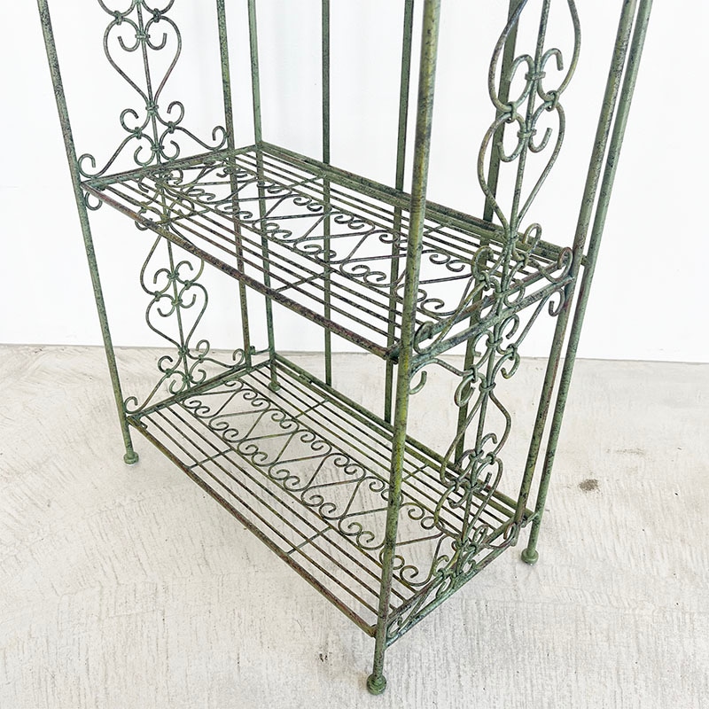 ミハス・フォーティアシェルフ/棚/白/アイアンと木製の4段シェルフ ミハス・フォーティアシェルフ/棚/白/アイアンと木製の4段