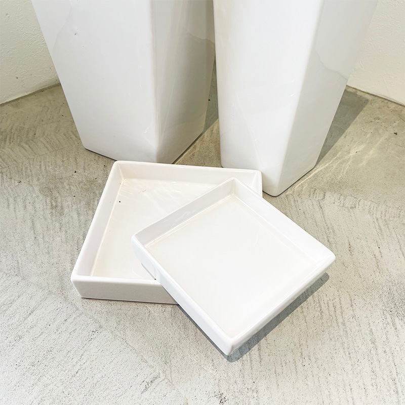 コベントガーデン 鉢カバー アッシュ ロングスクエアポット ２点セット ポットカバー プランターカバー プランター 鉢 磁器 フラワースタンド 花台 ガーデニング コベントガーデン 鉢カバー アッシュ ロングスクエアポット ２点セット