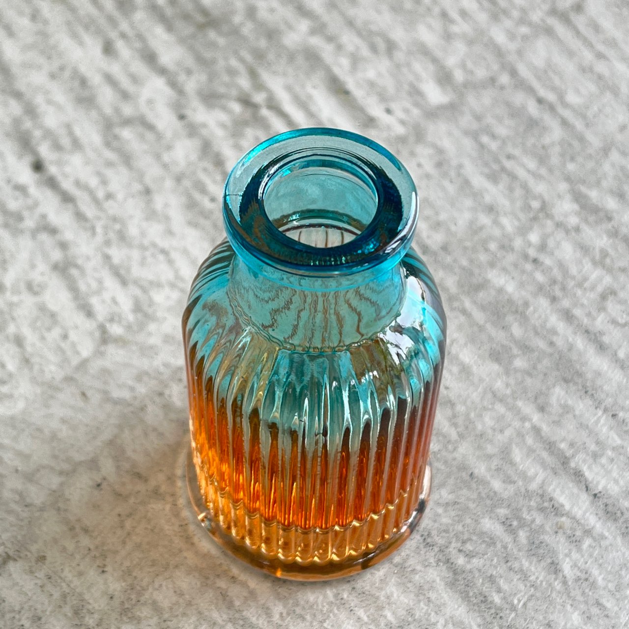 置物 オブジェ 花瓶 鉢 ガラス グラデーション ブルー アンバー 琥珀 レトロ interior_goods1729818270.jpg