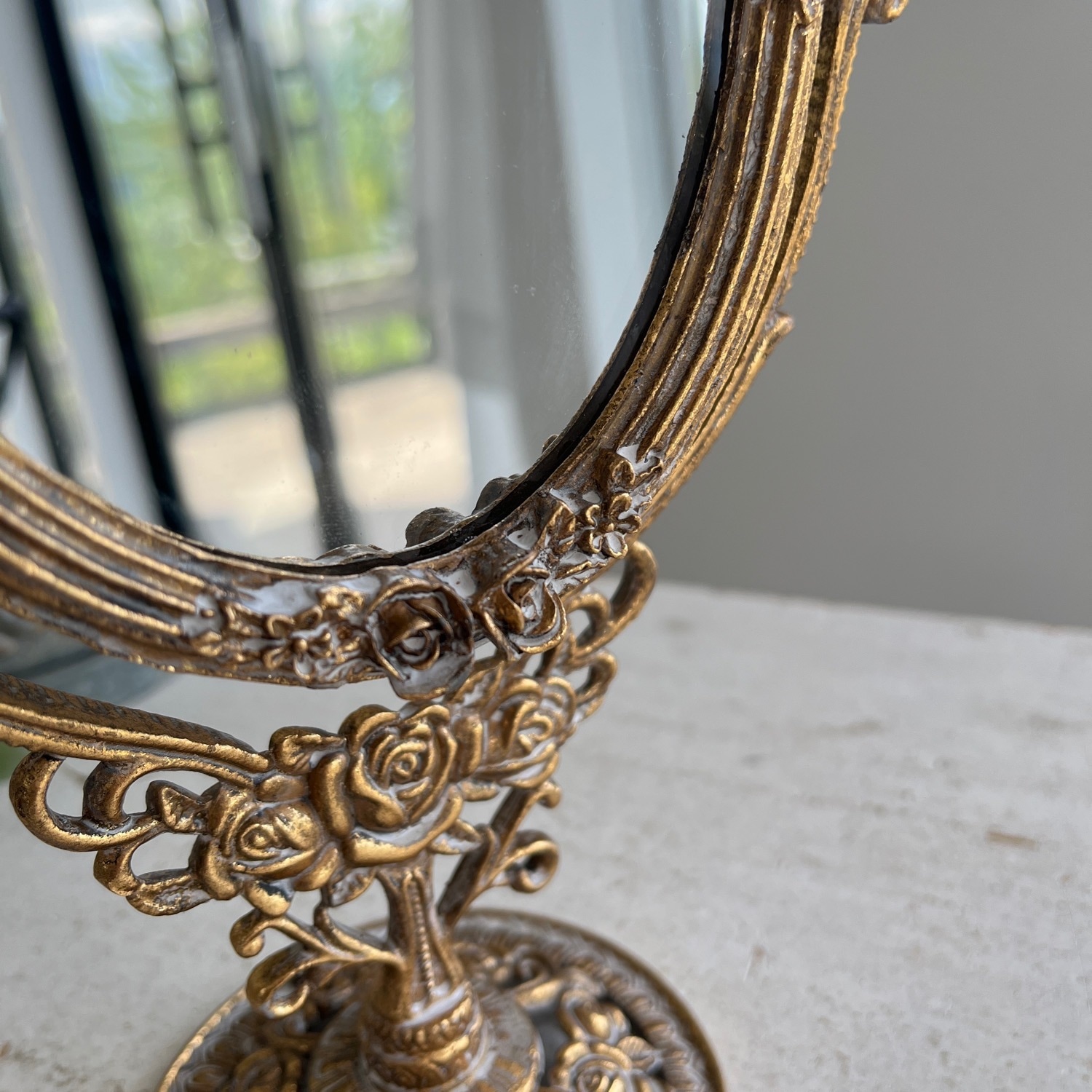 資生堂 ゴールドオーバルミラー　貴重　ヴィンテージ カルゴ・スタンドオーバルミラー | ミラー | COVENT GARDEN Bazaar