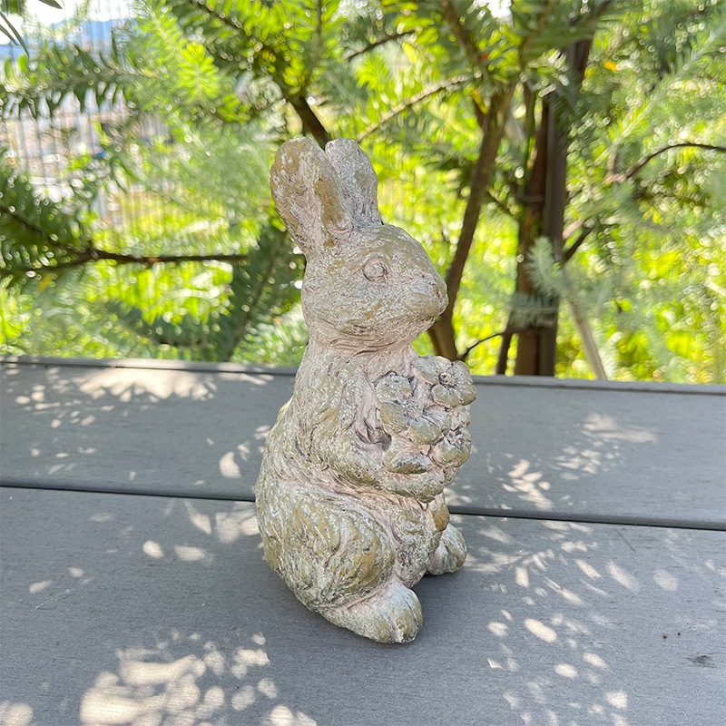 オルゴナイト　フラワー☆ラビット1　うさぎ置物　インテリア オルゴナイト フラワー☆ラビット1 うさぎ置物 インテリア