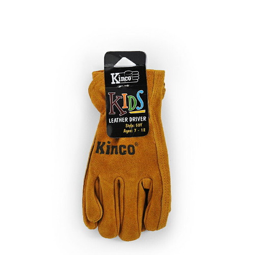 (KINCO) YOUTH COWHIDE DRIVERS GLOVE XS