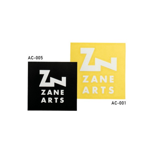 ZANE ARTS)ゼインアーツ スクエアステッカー ブラック | アウトドア