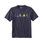 (L.L.Bean)���륨��ӡ��� Lakewash Organic Cotton Graphic Short Sleeve Tee (Carbon Navy/L.L.Bean Camp)