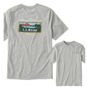 (L.L.Bean)���륨��ӡ��� Carefree Unshrinkable Graphic Tee Short Sleeve (Gray Heather/Outdoor Tradition)