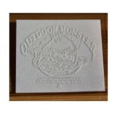 (Million Outdoor Garlic) アウトドアモンスターガーリックボーイ転写ステッカー　ミニ（ホワイト）