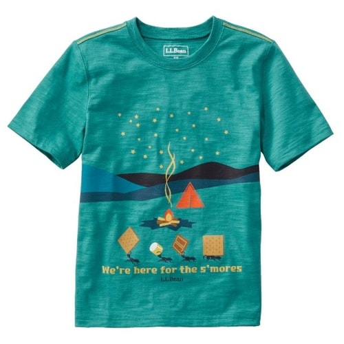 (L.L.Bean)���륨��ӡ��� Graphic Tee Glow in the Dark Kids(Blue-Green S'mores)��S8