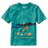 (L.L.Bean)���륨��ӡ��� Graphic Tee Glow in the Dark Kids(Blue-Green S'mores)��S8