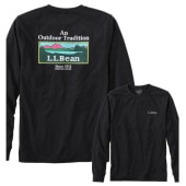 (L.L.Bean)���륨��ӡ��� Carefree Unshrinkable Tees Long-Sleeve Graphic (Black/OT Since 1912) | Men's Japan Fit