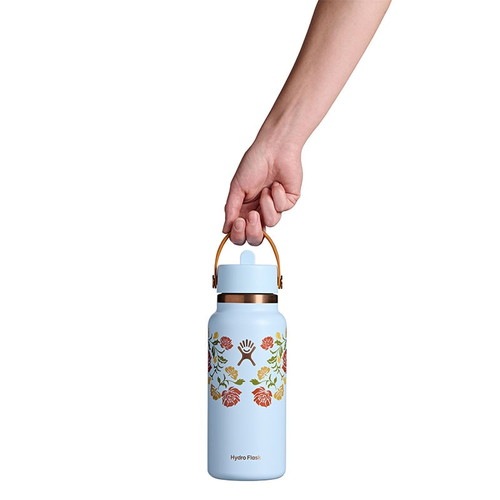 (Hydro Flask)�ϥ��ɥ��ե饹�� OUT WEST 32oz WIDE FLEX STRAW CAP (WesternLightBlue)