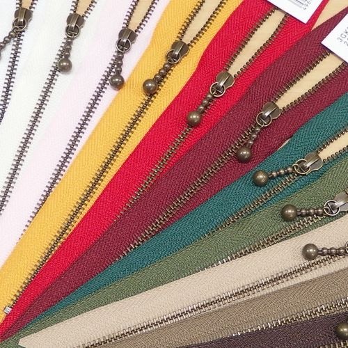 YKK 3GKB玉付きファスナー（アンティークゴールド）【14cm】 | 手芸