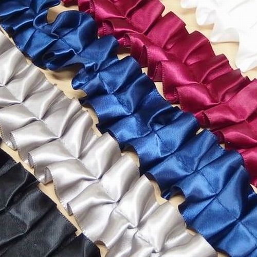 両フリルサテンリボン【38mm】（50cm単位） | 手芸センタードリーム 