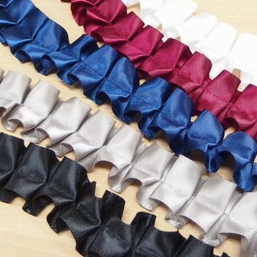 両フリルサテンリボン【25mm】（50cm単位） | 手芸センタードリーム