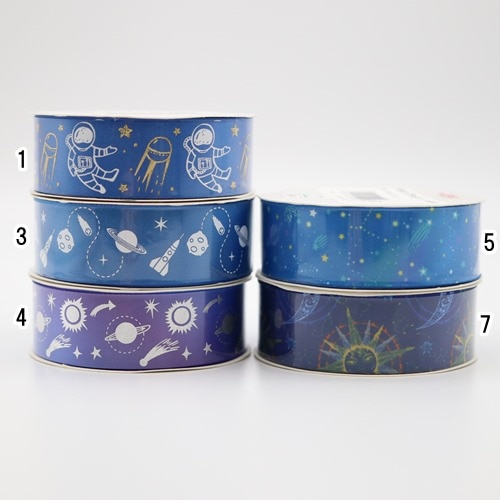 宇宙柄リボン5m巻 1反 手芸センタードリーム通販ネットショップ