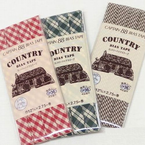 バイアステープ】カントリーバイアステープ 12mm | 手芸センター