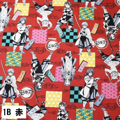 大特価処分】生地 鬼滅の刃 オックス 1 全身柄 | 手芸センター