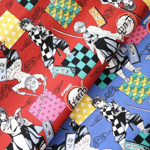 大特価処分】生地 鬼滅の刃 オックス 1 全身柄 | 手芸センタードリーム