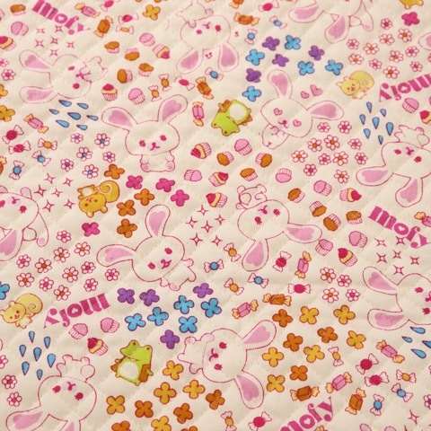 生地 うさぎのモフィ オックス キルト スイーツ フラワー柄 オフホワイト 手芸センタードリーム通販ネットショップ