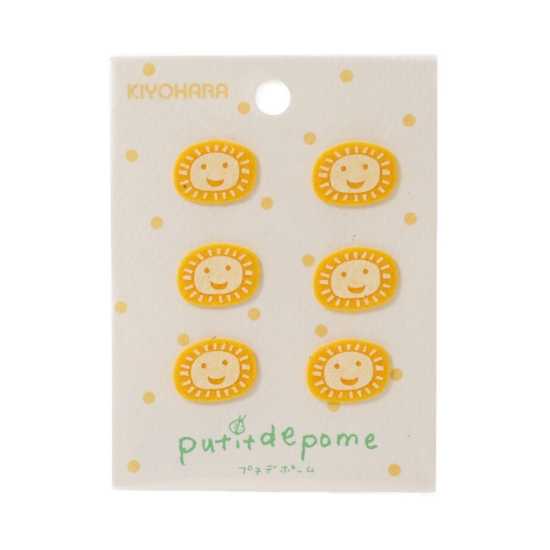 プリントミニワッペン 太陽 6個入り 手芸センタードリーム通販ネットショップ
