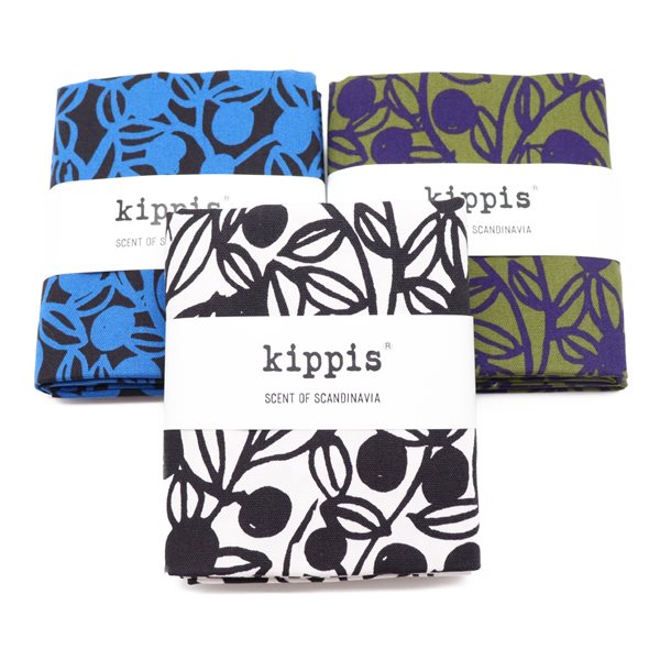 生地 Kippisオックス ムスティッカ/ブルーベリー柄 【50cmカットクロス