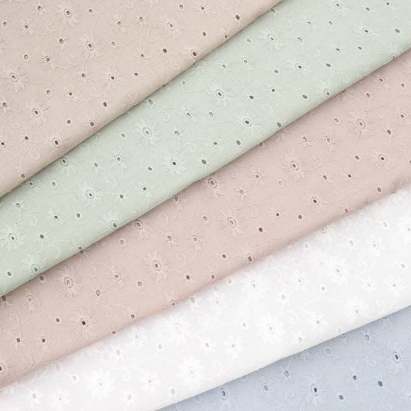 生地 アイレットレース フラワー柄 ダスティカラー 手芸センタードリーム通販ネットショップ