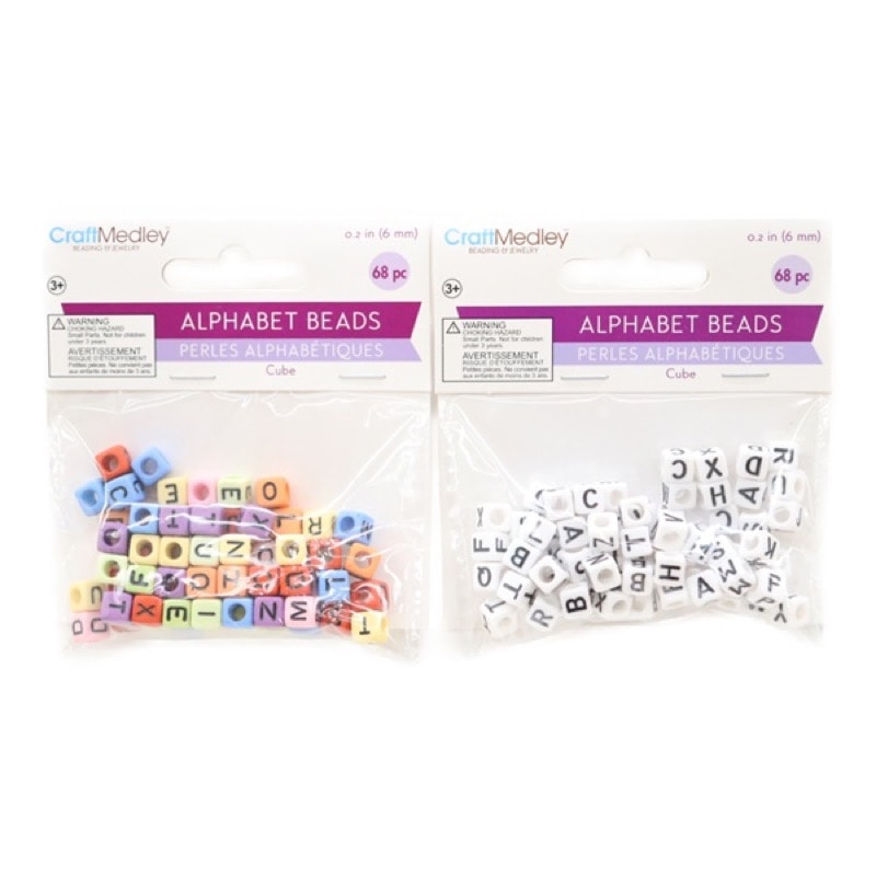Alphabet Beads 6mm Cube 約68個入 | 手芸センタードリーム公式通販サイト