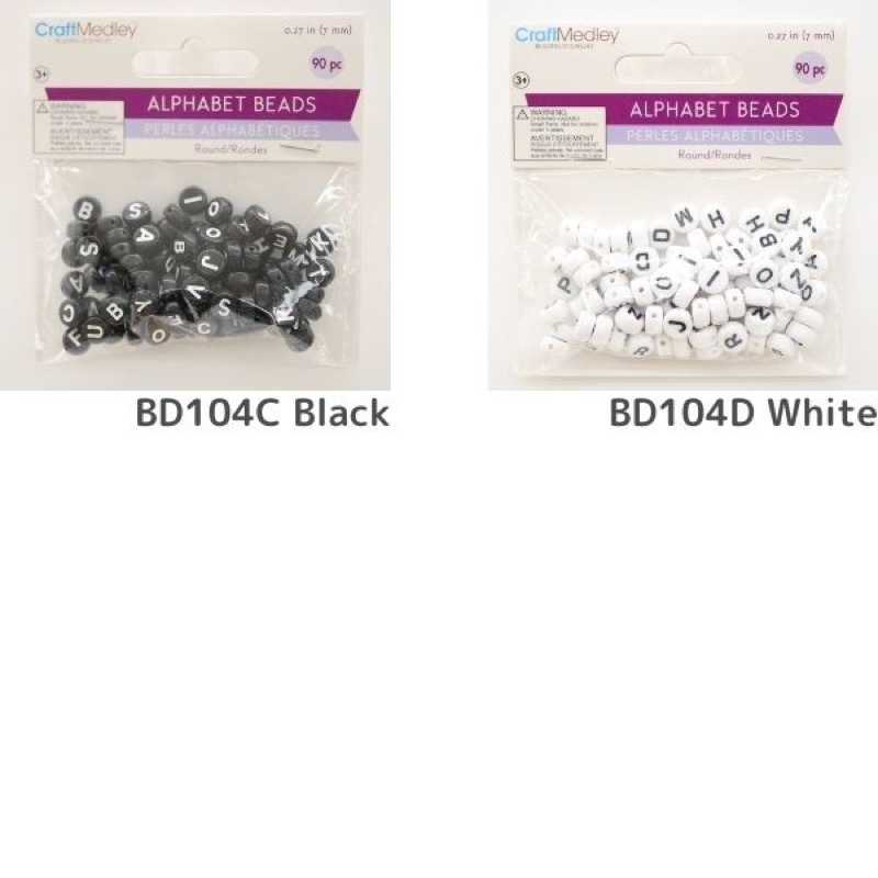 Alphabet Beads 7mm Round 約90個入 | 手芸センタードリーム公式通販サイト