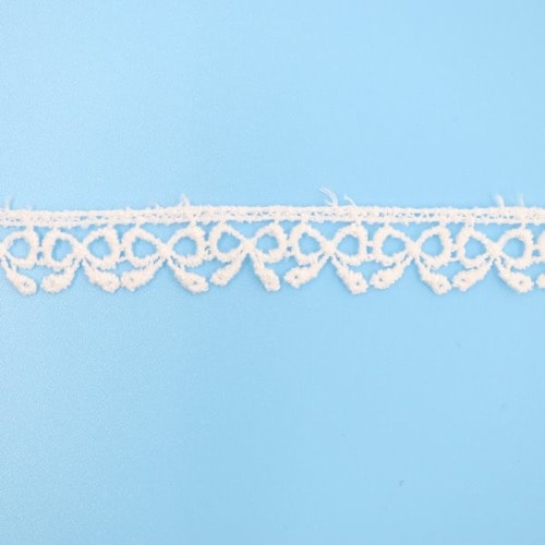 輸入レース 15mm幅 ホワイト LV/TL/32-029（50cm単位） | 手芸センター
