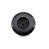 木製盆 黒ボタン花模様 M-127-9 ボタン 花モチーフ ブラック 18mm 1個入 | 手芸センタードリーム公式