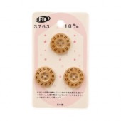 カードボタン No3758 ウッドボタン 星柄 18mm 3個入 | 手芸センター