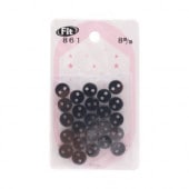 カードボタン No1789 シェルボタン黒 20mm 3個入 | 手芸センター