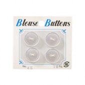 ボタン 『メタル ダイカストボタン 2cm シルバーヘアライン BZ