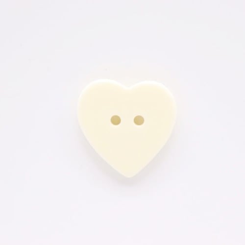 ボタン ハート アイボリー 21×22mm 1個入 | 手芸センタードリーム公式
