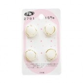 �����ɥܥ��� No2791 �ǥ�����ܥ��� �ۥ磻�� 15mm 4����
