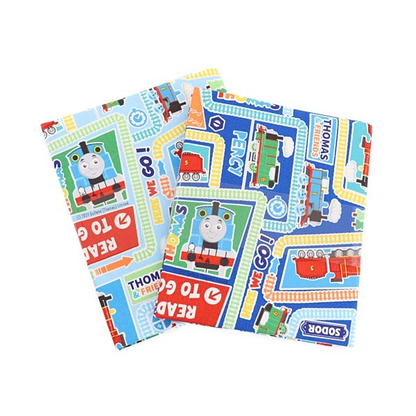 生地 きかんしゃ トーマス 線路柄 オックス【50cmカットクロス