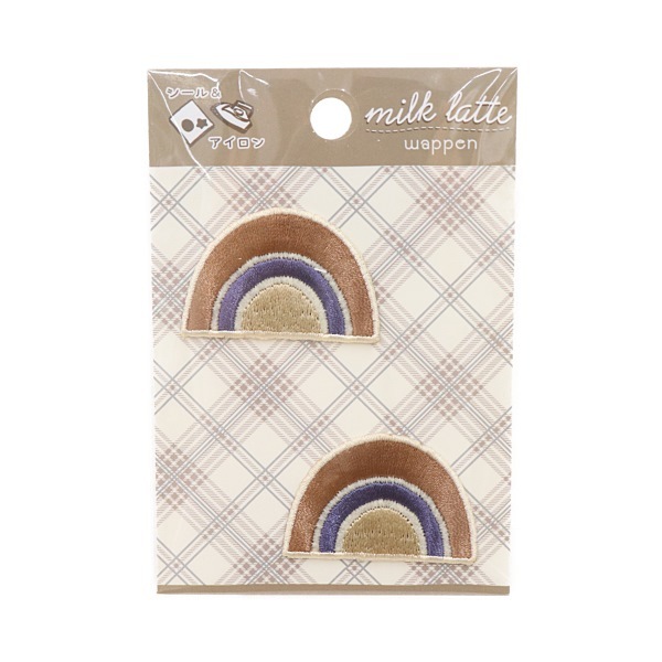 ミルクラテ milklatte ワッペン レインボー 2枚入 MLW-09 | 手芸
