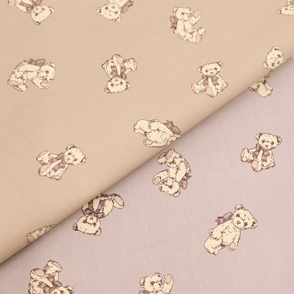 生地 ミルクラテ milk latte ブロード くまちゃん柄【商用利用可