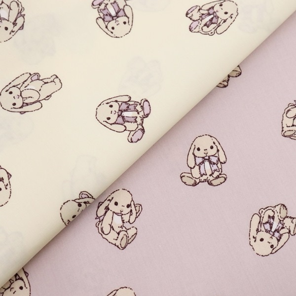 生地 ミルクラテ milk latte ブロード うさちゃん柄【商用利用可