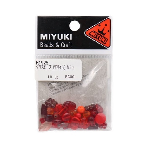 MIYUKI グラスビ－ズ デザインMix レッド系 10g入 H1925 | 手芸