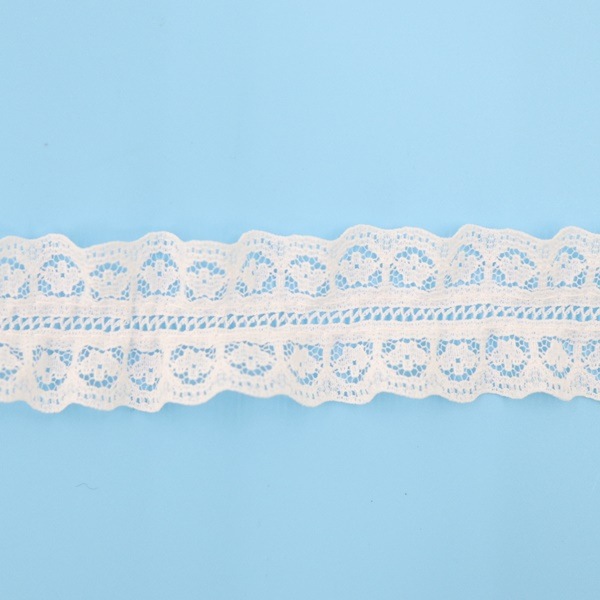 ラッセルタックレース 25mm幅 481-2 サラシホワイト （50cm単位