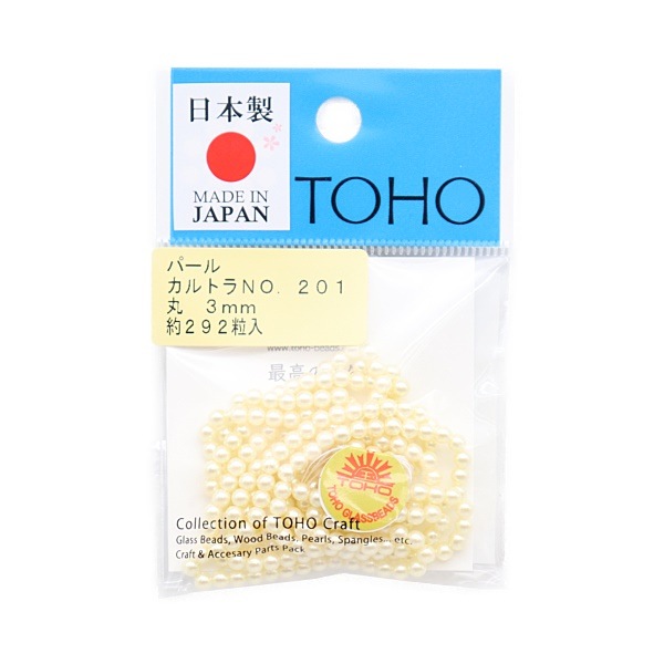 TOHO パール カルトラ No.201 丸 3mm 約292粒入 | 手芸センター 
