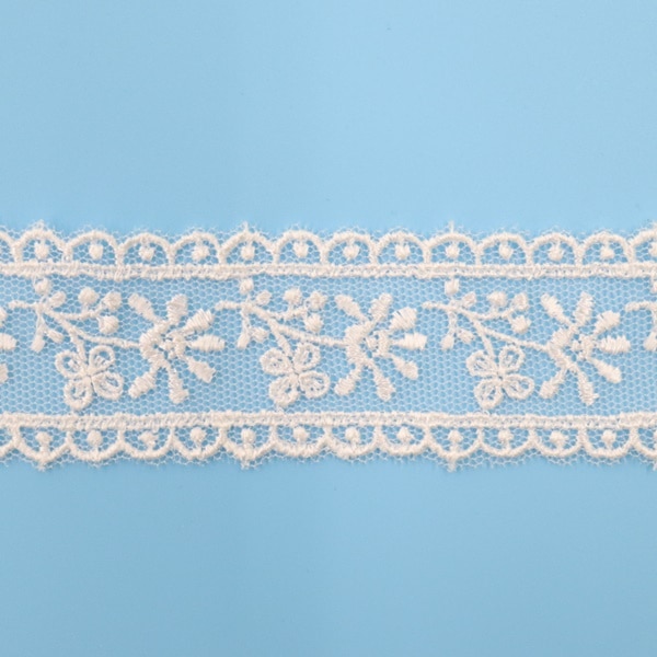 チュールレース 440344-30 オフ 30mm幅（50cm単位） | 手芸センター