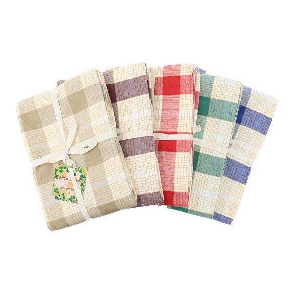 処分価格】生地 インド先染めチェック 【1.5mカットクロス】 1317-1