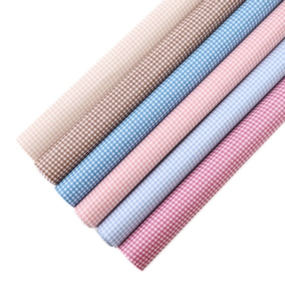 C/S ギンガムチェック キッズ ティッシュケース ラミネート BL1 生地 ギンガムチェックスケアーラミネート 【50cmカットクロス